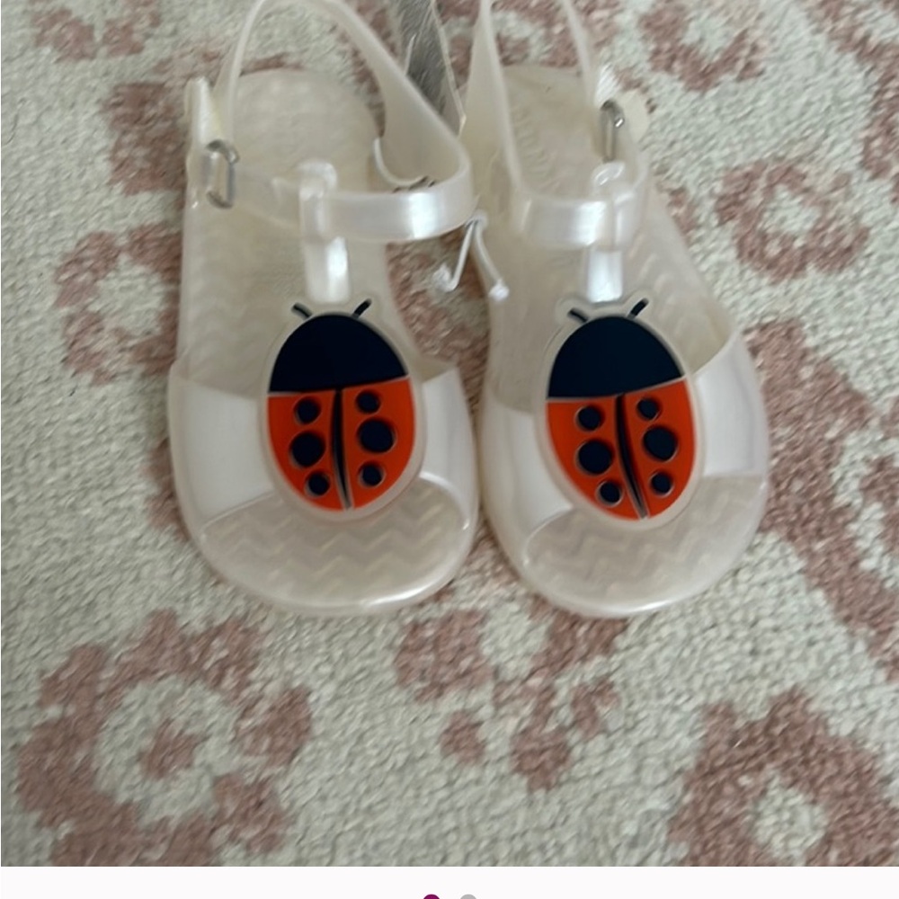 Kids Clear Ladybug Sandals
